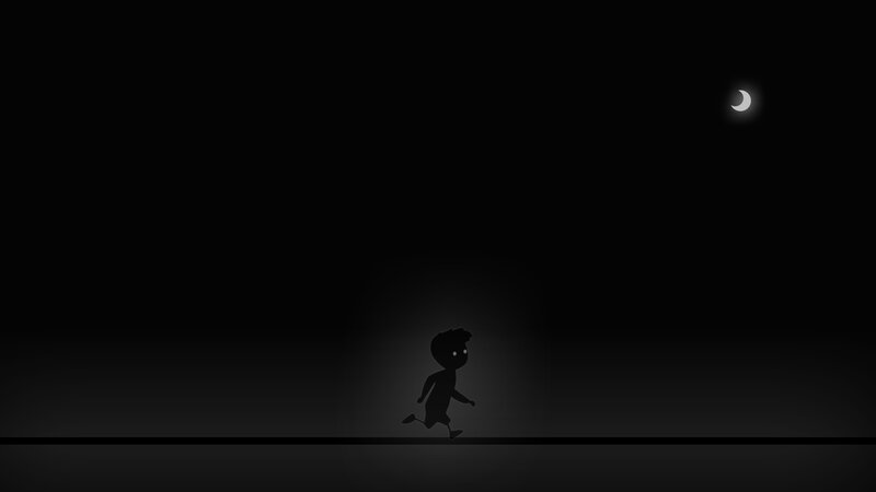 Silhouette of a Child Running