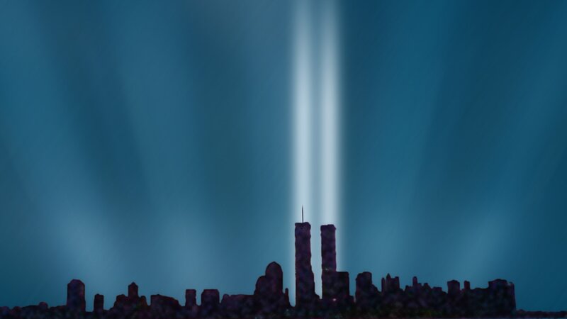 Silhouette of a city skyline