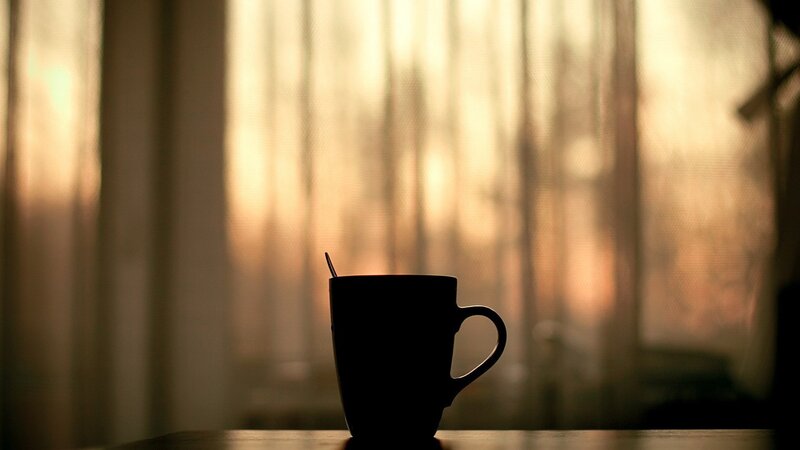 Silhouette of a coffee cup