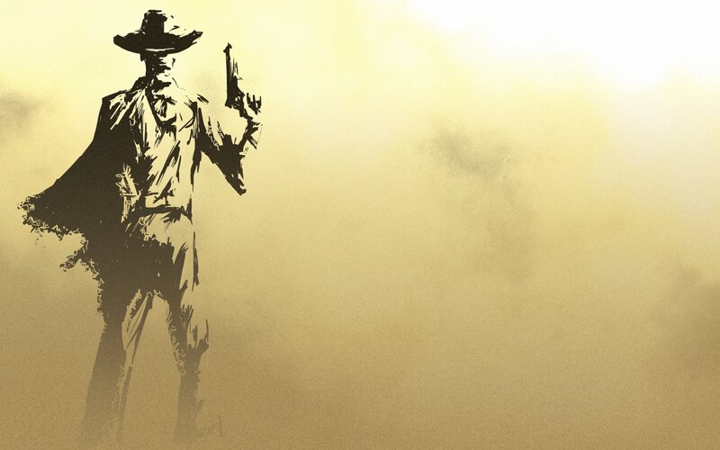 silhouette of a cowboy