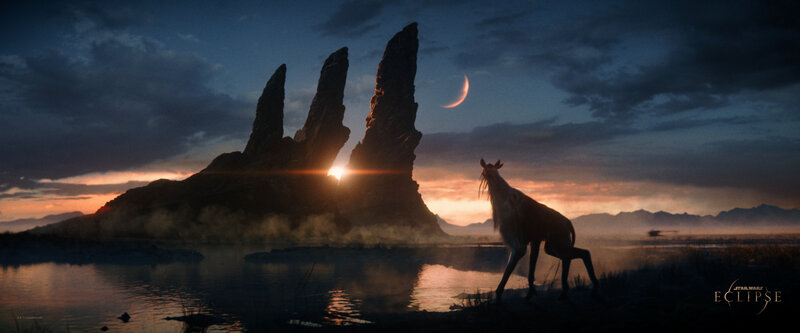 Silhouette of a Creature — Blue, Dramatic, Sunset