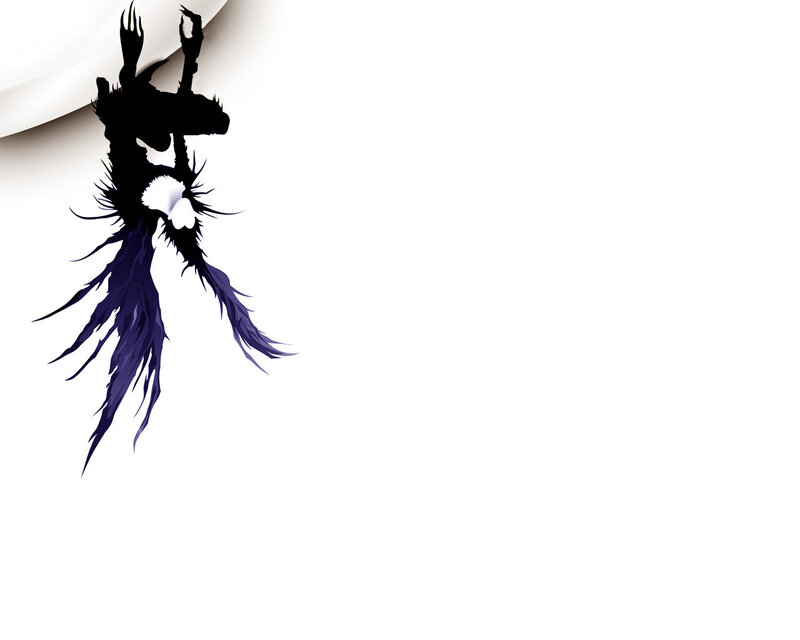 silhouette of a creature hanging