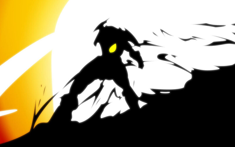 silhouette of a creature in light