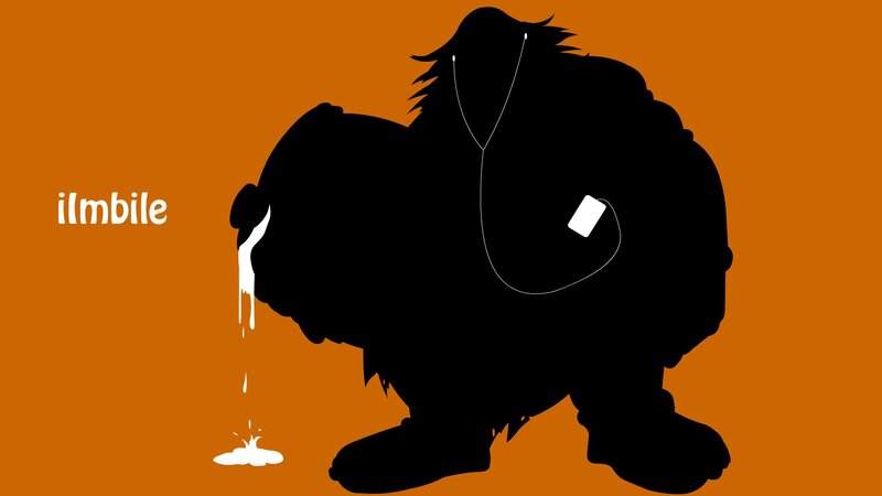 Silhouette of a Creature — Orange, Minimalist