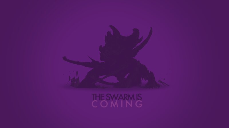 Silhouette of a Creature — Purple, Dramatic, Digital Art