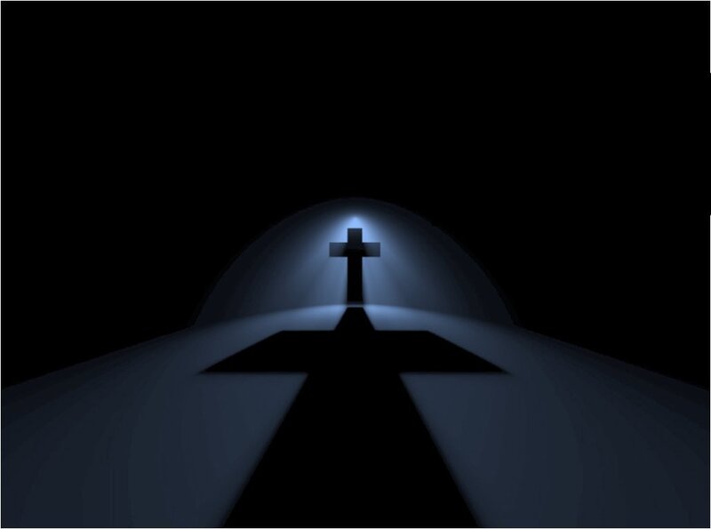 Silhouette of a Cross — Black, Dramatic, Night
