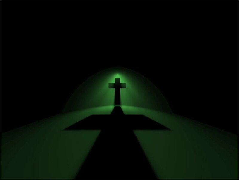 Silhouette of a Cross — Black, Dramatic