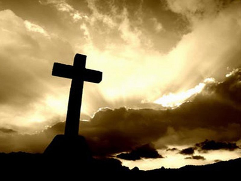 Silhouette of a Cross — Brown