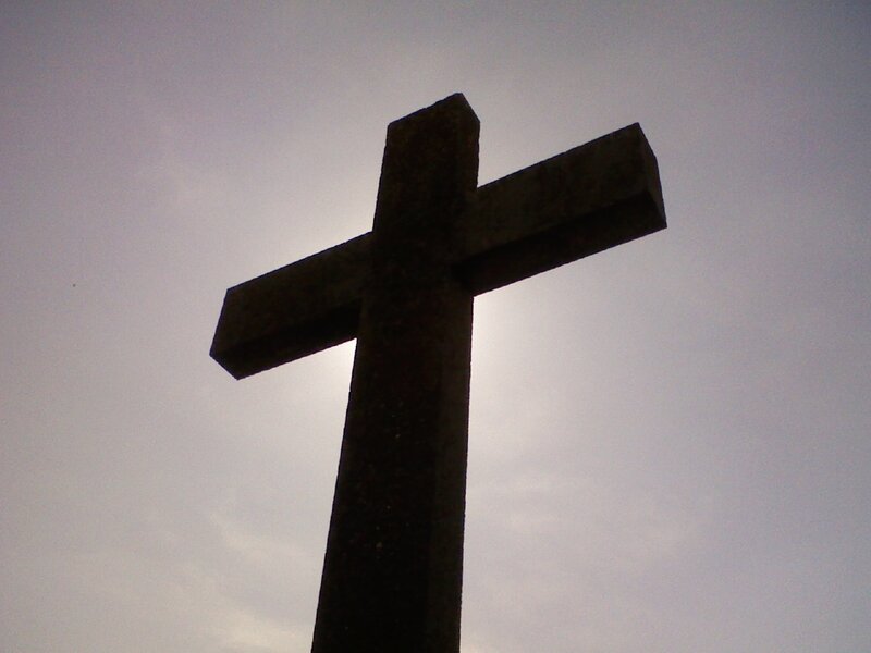 Silhouette of a Cross — Gray