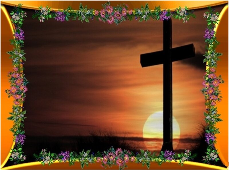 Silhouette of a Cross — Orange