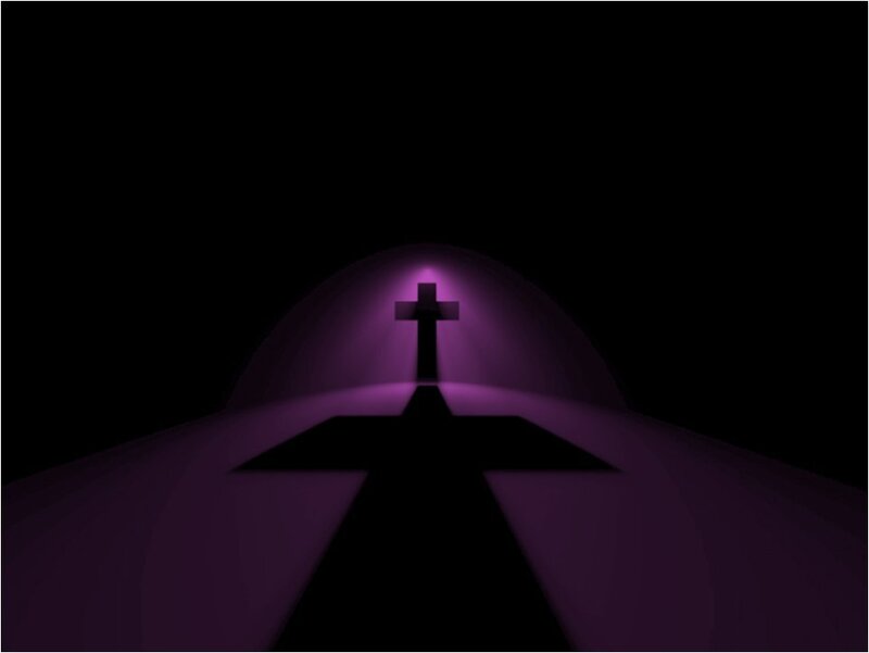 Silhouette of a Cross — Purple