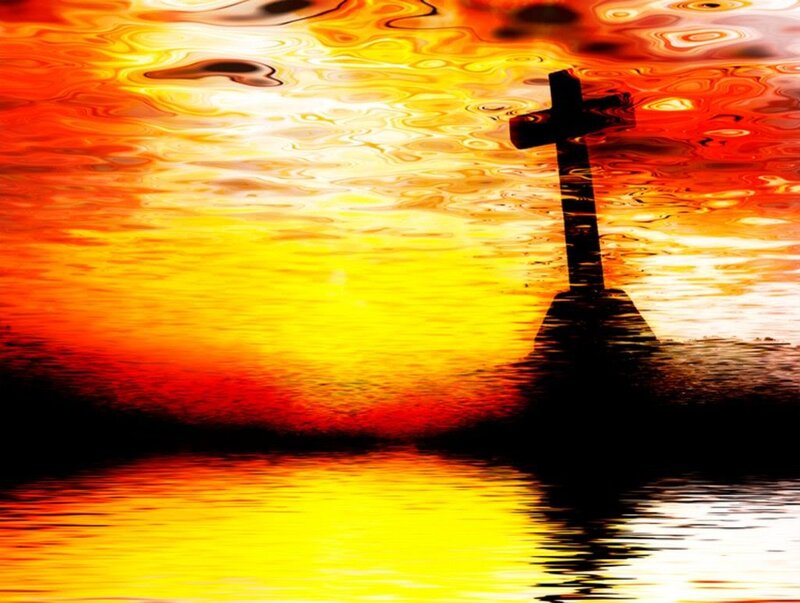 Silhouette of a Cross — Yellow