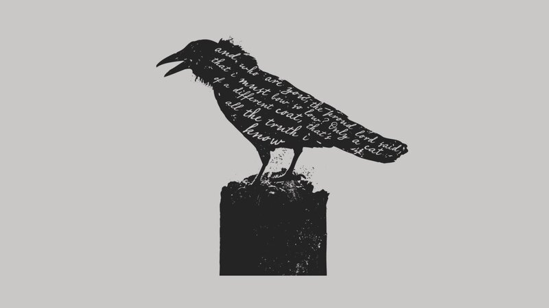 Silhouette of a Crow — Black, Somber