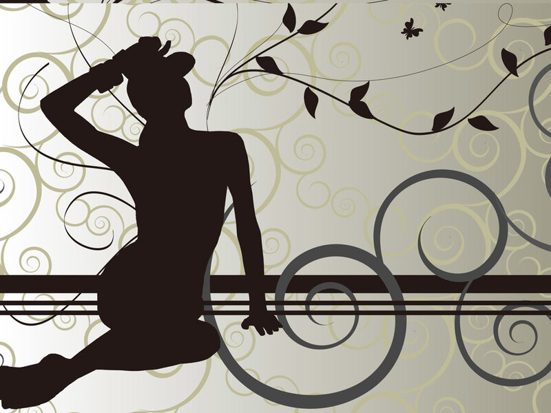 silhouette of a dancer