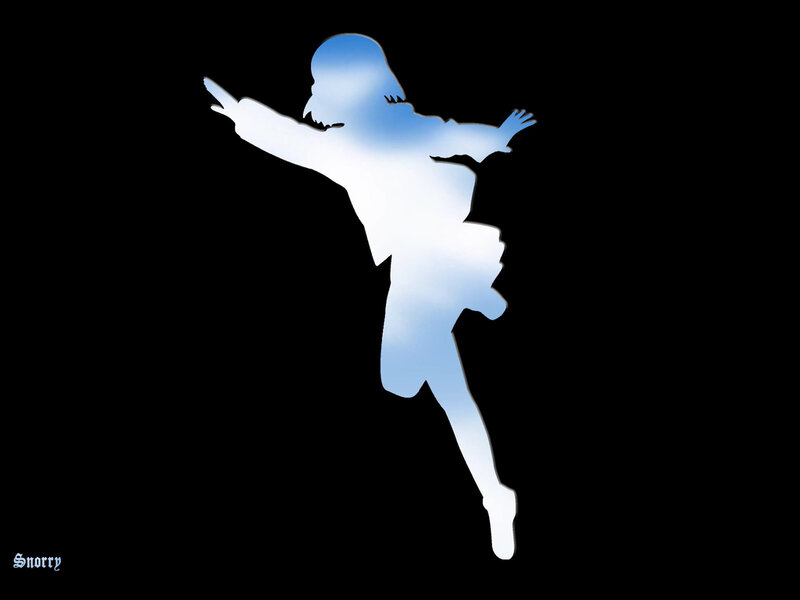 Silhouette of a Dancer — Blue, Dynamic, Digital Art
