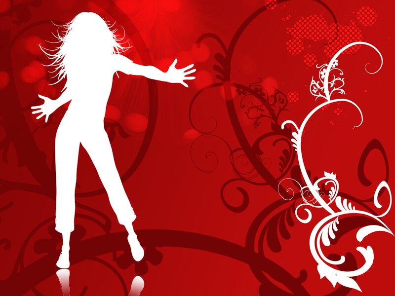 Silhouette of a Dancer — Red