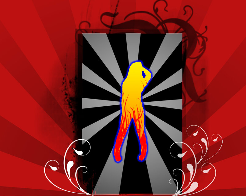 silhouette of a dancing woman