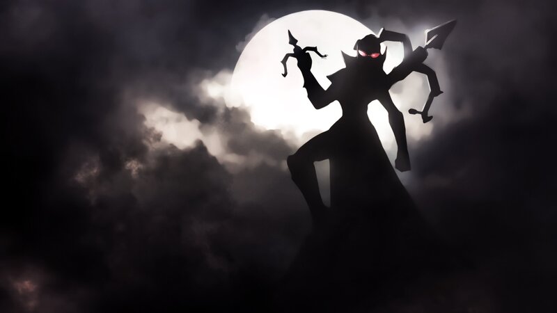 silhouette of a dark figure