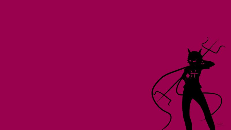 silhouette of a demon character