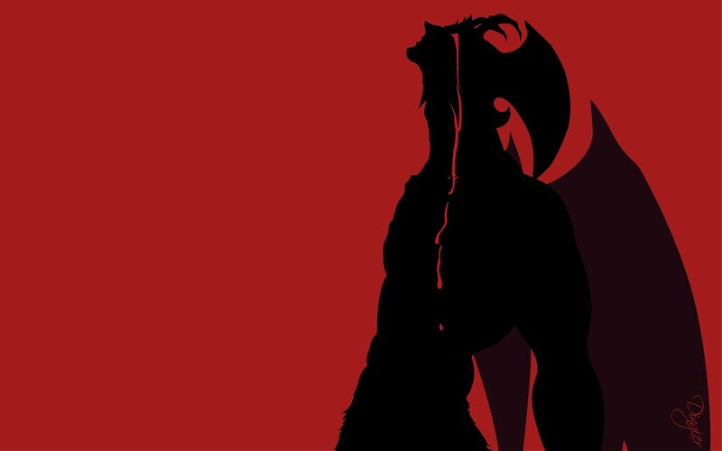 Silhouette of a Demon — Red, Dramatic