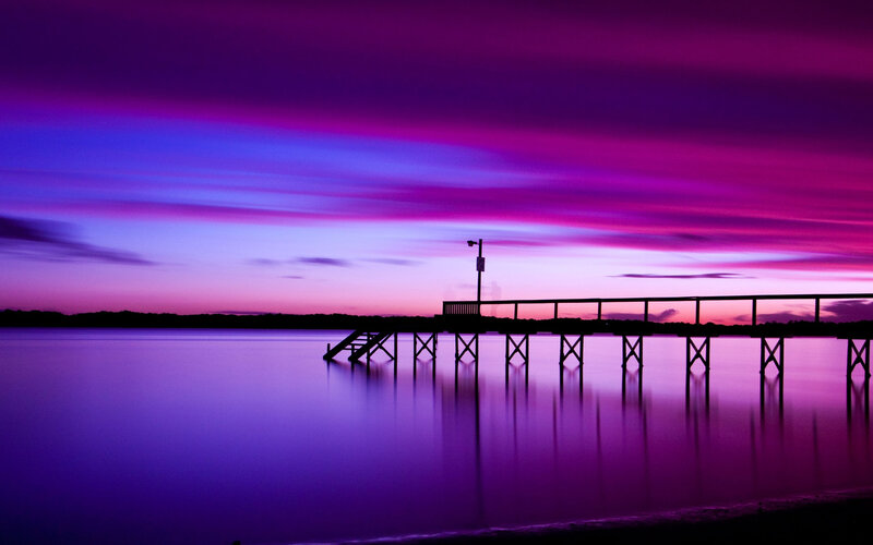Silhouette of a Dock