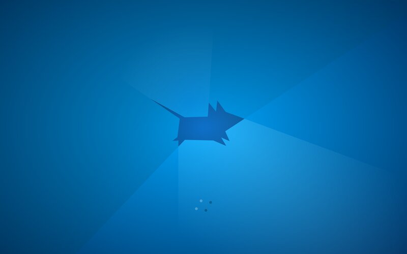 Silhouette of a Dog — Blue