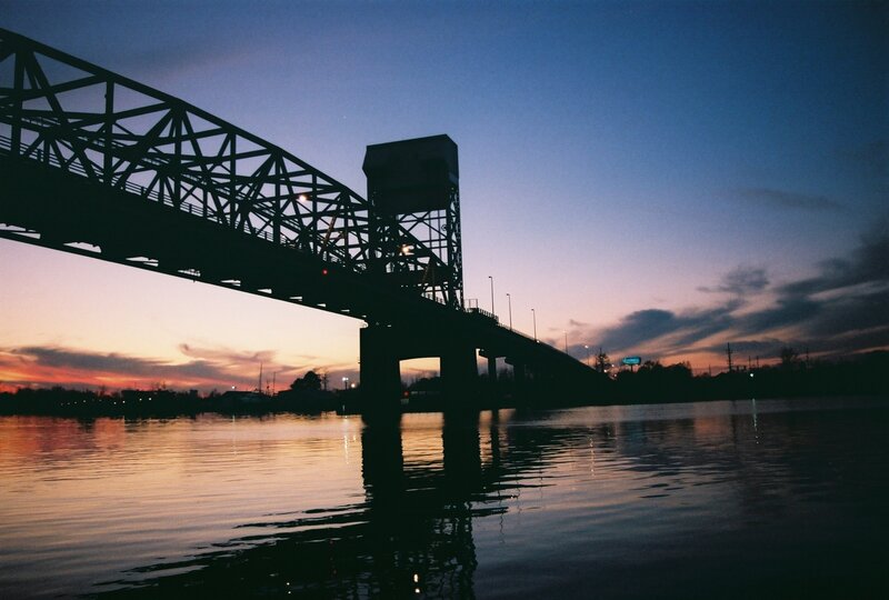 Silhouette of a Drawbridge