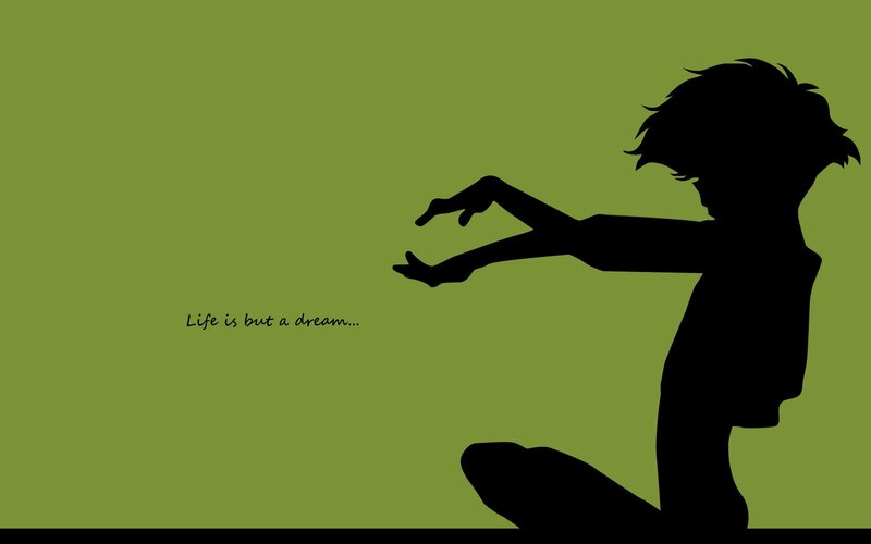Silhouette of a dreaming child