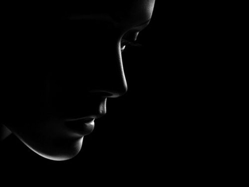 Silhouette of a Face — Black