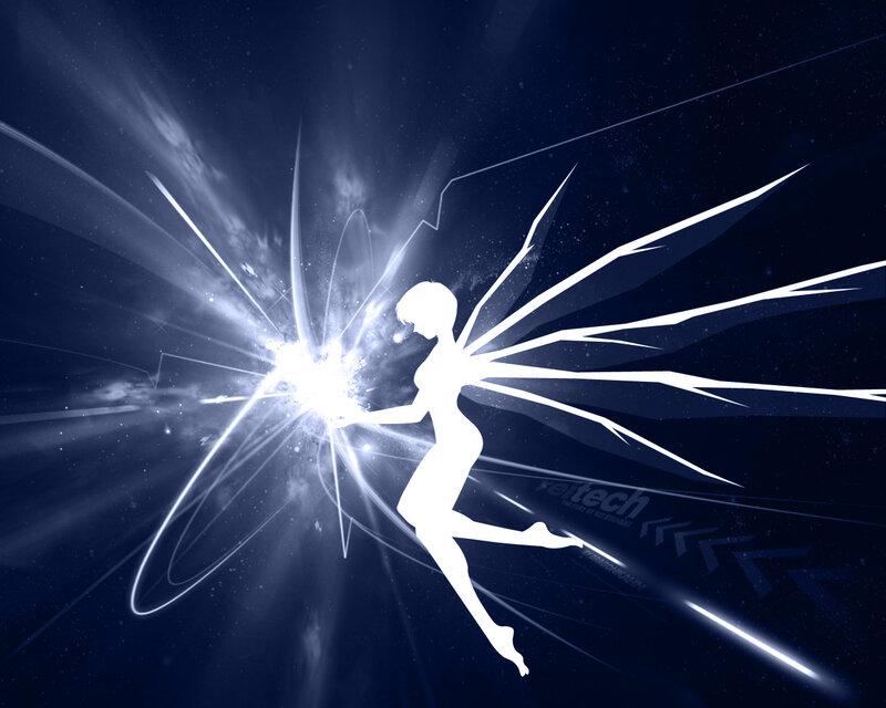 Silhouette of a Fairy — Blue, Dramatic, Night