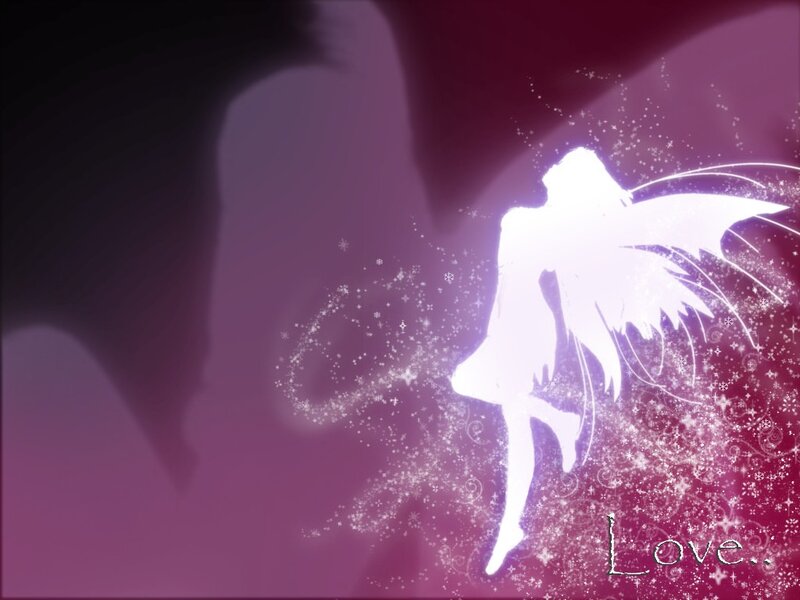 Silhouette of a Fairy — Purple, Dreamy