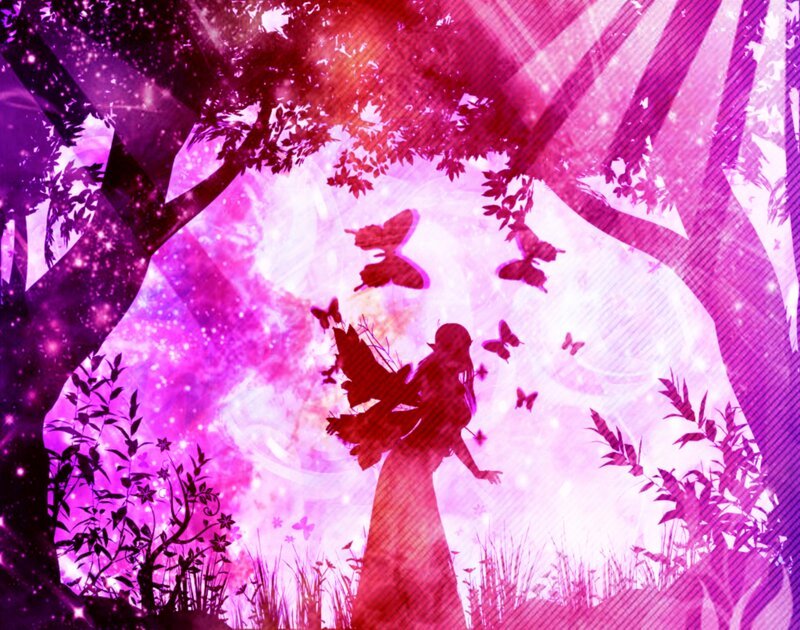 Silhouette of a Fairy — Purple, Magical