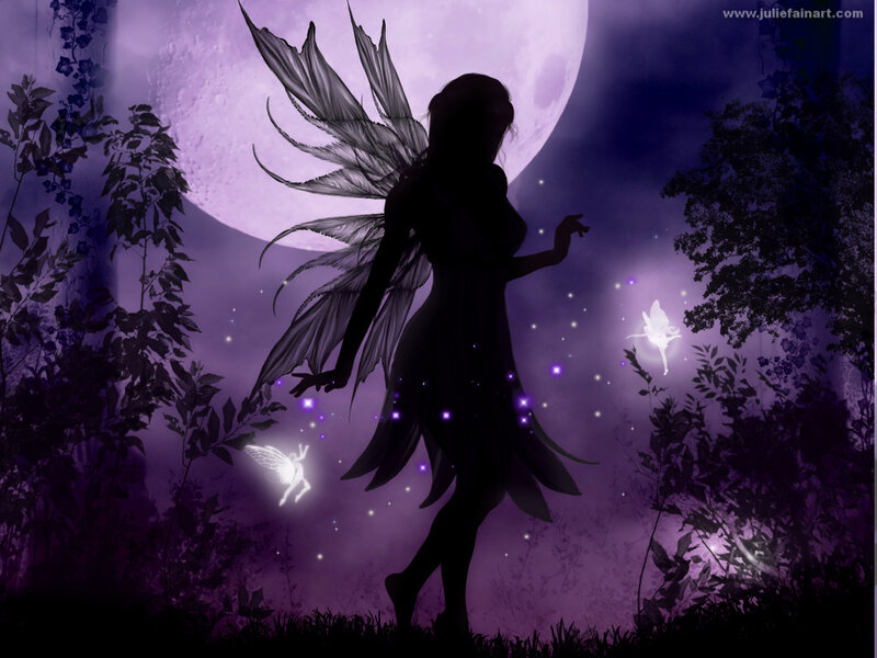 Silhouette of a Fairy — Purple, Mystical