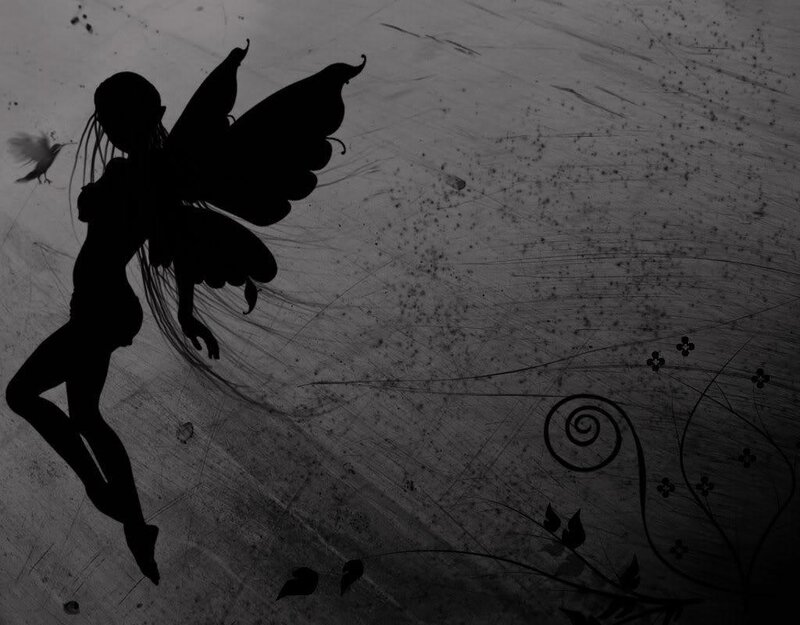 silhouette of a fairy