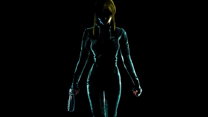 silhouette of a female character