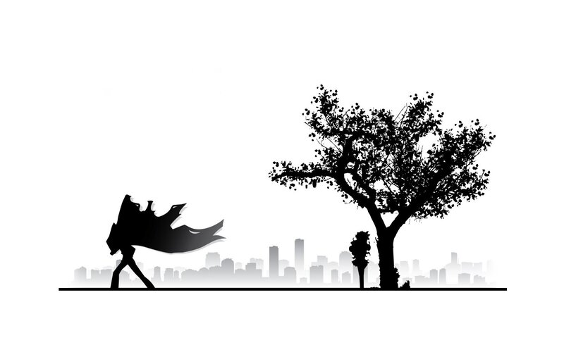 Silhouette of a Figure — Black, Dramatic, Illustration