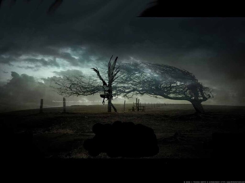 Silhouette of a Figure — Black, Dramatic, Somber