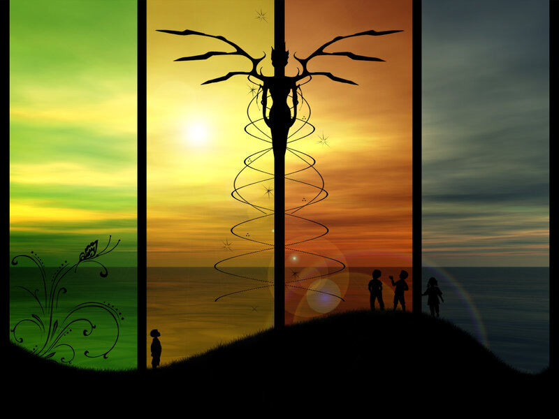 Silhouette of a Figure — Green