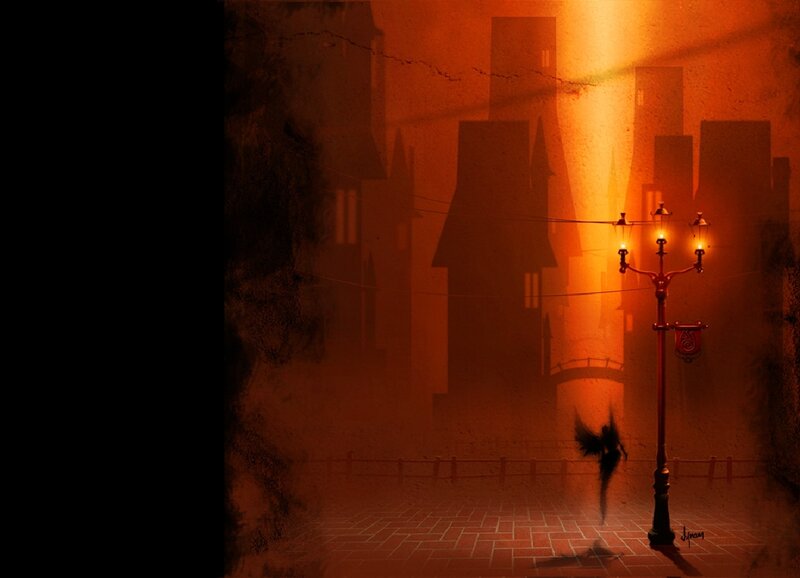 Silhouette of a Figure — Orange