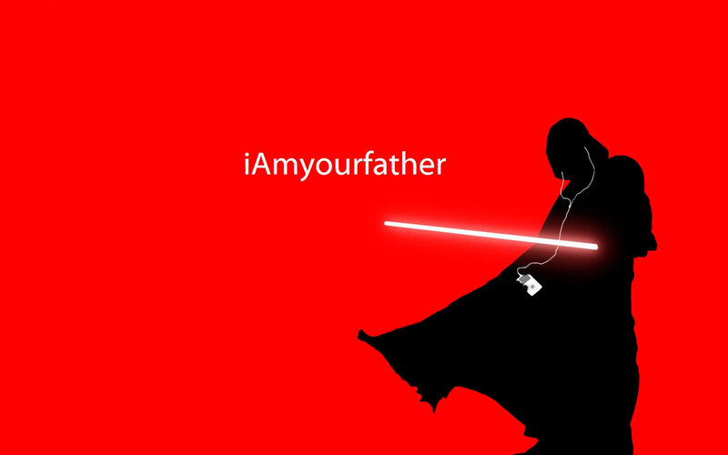 Silhouette of a Figure — Red, Dramatic, Digital Art, Lightsaber