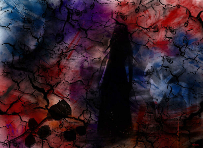 Silhouette of a Figure — Red