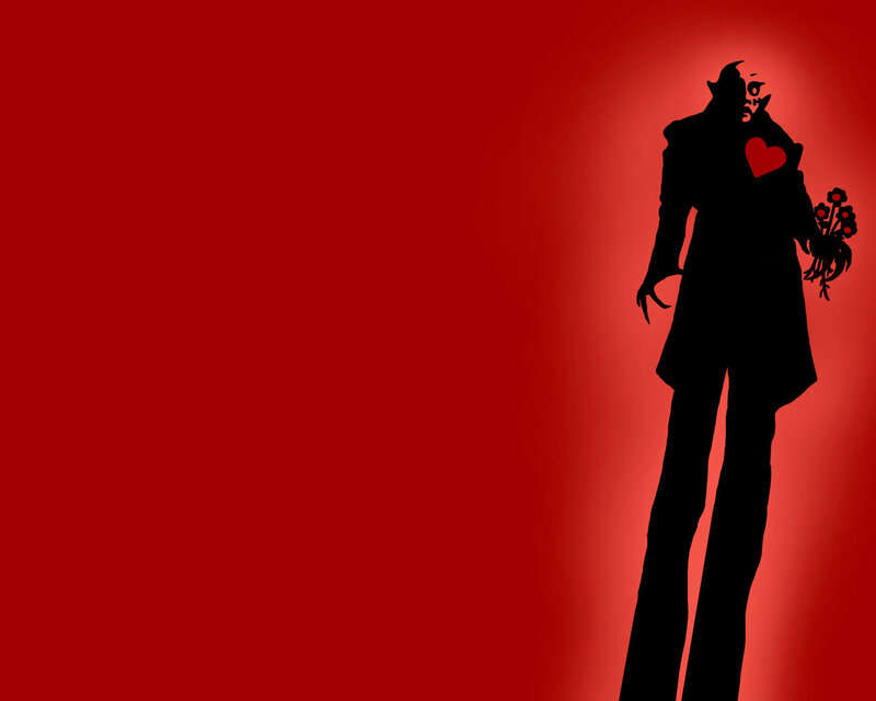 silhouette of a figure with heart