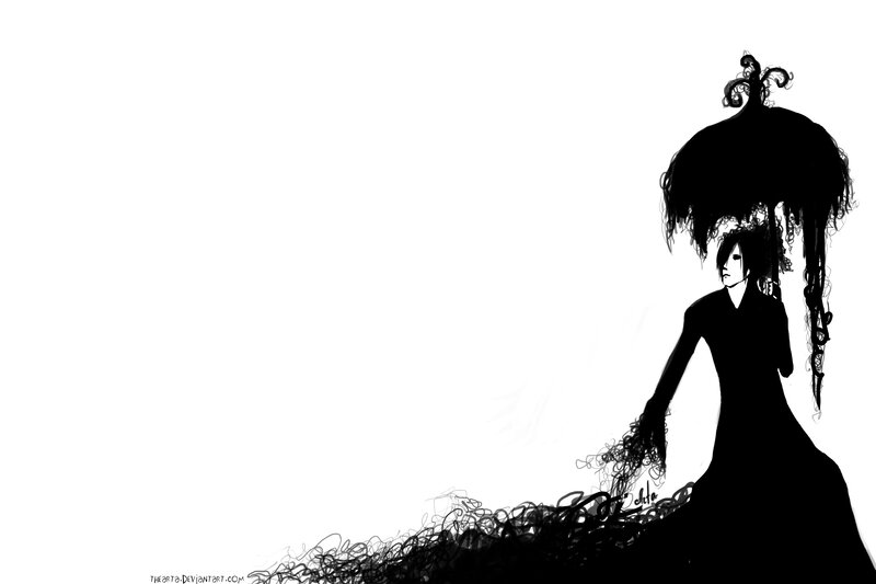 silhouette of a figure with umbrella