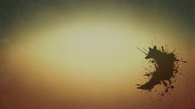 Silhouette of a Fox — Yellow, Dramatic