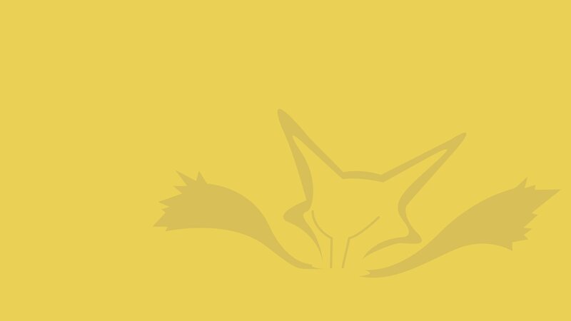 Silhouette of a Fox — Yellow, Minimalist