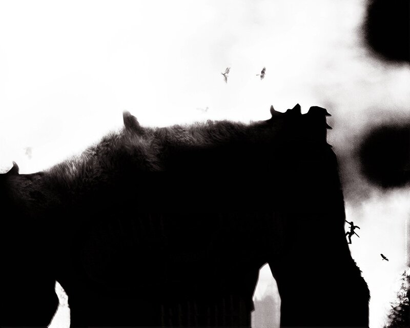 Silhouette of a giant creature