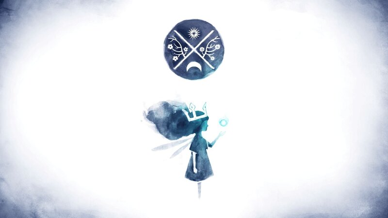 Silhouette of a Girl — Blue, Serene, Digital Art