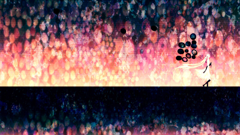 Silhouette of a Girl — Pink, Dreamy, Night