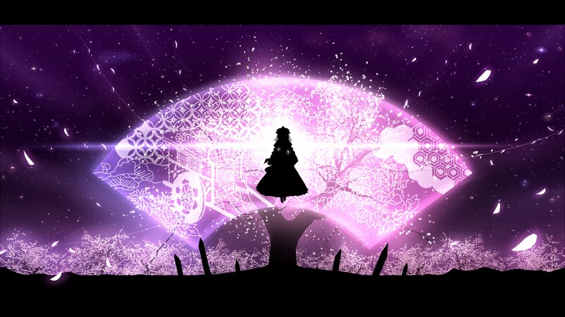 Silhouette of a Girl — Purple, Dramatic, Night, Digital Art