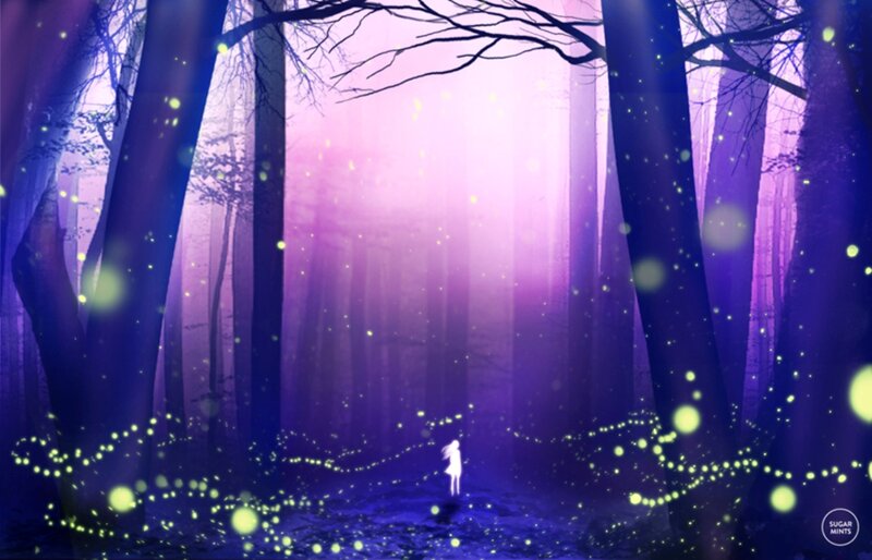 Silhouette of a Girl — Purple, Serene